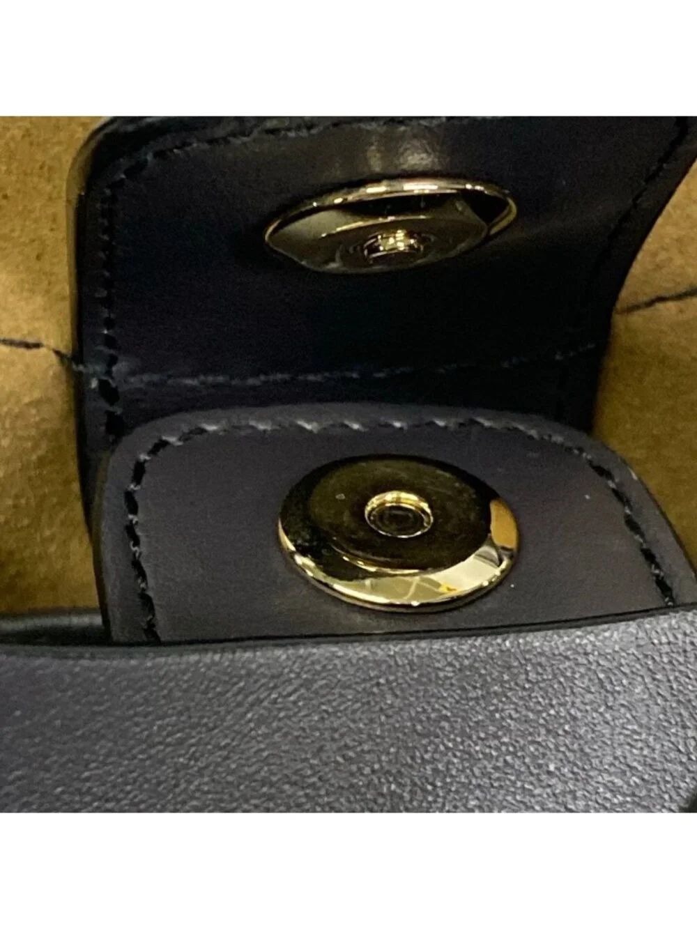 Max Mara Tote Bag Extra Small Leather Marine Dark Gray